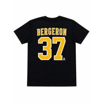 Boston Bruins pánske tričko Patrice Bergeron #37 Boston Bruins NHL Iconic Name & Number Graphic
