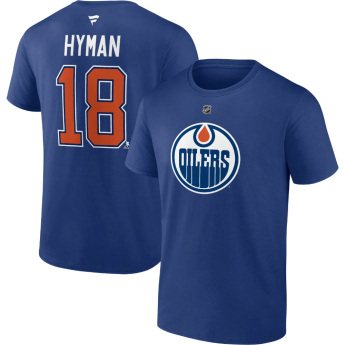 Edmonton Oilers pánske tričko NHL Authentic Stack Name & Number T-Shirt - Royal