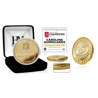 Carolina Hurricanes pamätné mince NHL 2026 Stanley Cup Champions Limited Edition Gold-Plated