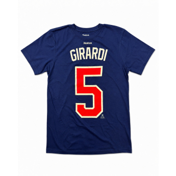 New York Rangers pánske tričko Dan Girardi #5 NHL Stack Logo Name & Number