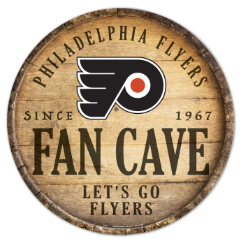 Philadelphia Flyers ceduľa na stenu Fan Cave Circular Wood Sign