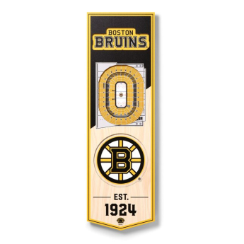 Boston Bruins ceduľa na stenu NHL Banner na stěnu W Sports Stadium Logo