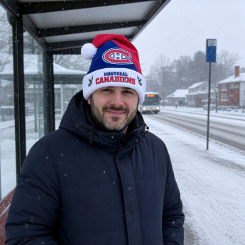 Montreal Canadiens zimná čiapka foco colorblock santa hat