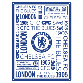 FC Chelsea ceduľa na stenu Large Montage Sign