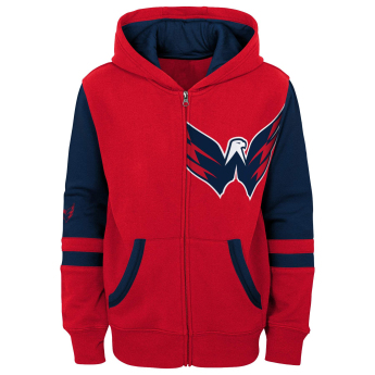 Washington Capitals detská mikina s kapucňou faceoff colorblocked fleece full-zip