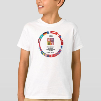 Hokejové reprezentácie detské tričko Ice Hockey World Championship Czechia MS 2024 White