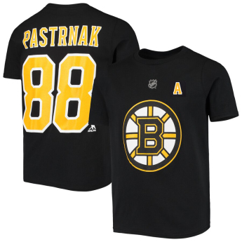 Boston Bruins detské tričko David Pastrňák Flat Alt.Captains N&N B