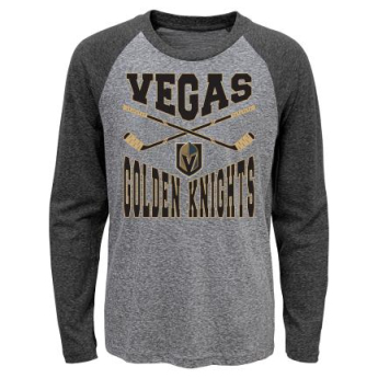 Vegas Golden Knights detské tričko s dlhým rukávom Cross Stick Ls Triblend Raglan