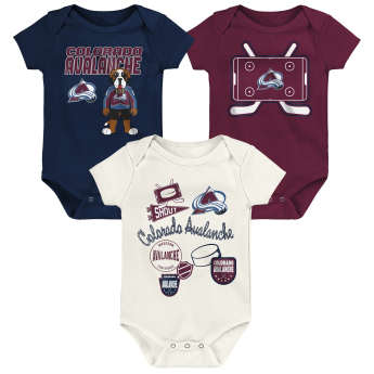 Colorado Avalanche detské body Littlest Player 3Pk Creeper Se