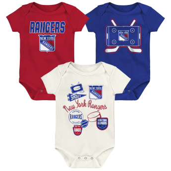 New York Rangers detské body Littlest Player 3Pk Creeper Se