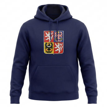 Hokejové reprezentácie detská mikina s kapucňou Czech republic Emblem Navy