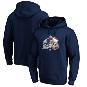 Colorado Avalanche pánska mikina NHL Navy Banner Wave Logo Pullover Hoodie