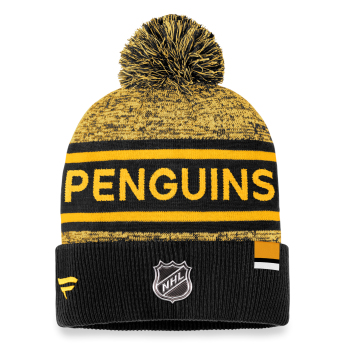 Pittsburgh Penguins zimná čiapka Authentic Pro Rink Heathered Cuffed Pom Knit