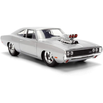 Modely áut a motoriek model 1/24 Fast & Furious 1970 Dodge Charger R/T F&F, Silver, 25th Anniversary Edition