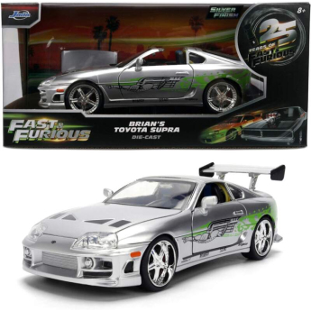 Modely áut a motoriek model 1/24 Fast & Furious 1995 Silver 25th Anniversary Edition