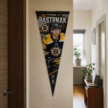 Boston Bruins vlajka David Pastrnak Premium Pennant