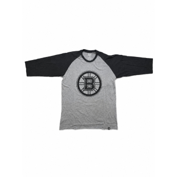 Boston Bruins pánske tričko s dlhým rukávom NHL 3/4 Sleeve Grey Two Tone Logo