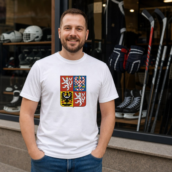 Hokejové reprezentácie pánske tričko Czech republic National Emblem 2025 white