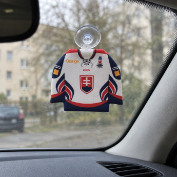 Hokejové reprezentácie mini dres do auta Slovakia Ice Hockey Team White