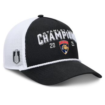 Florida Panthers čiapka baseballová šiltovka 2025 Stanley Cup Champions A-Frame Roper Meshback Adjustable Black