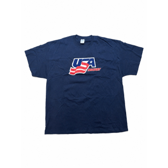 Hokejové reprezentácie pánske tričko USA Primary Logo Navy