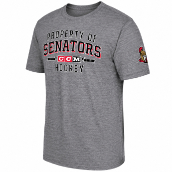 Ottawa Senators pánske tričko CCM Property Block Tri-Blend grey