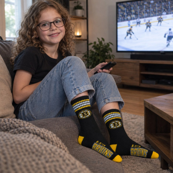 Boston Bruins detské ponožky 4 Stripes Crew