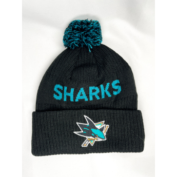 San Jose Sharks detská zimná čiapka Cufed Knit With Pom