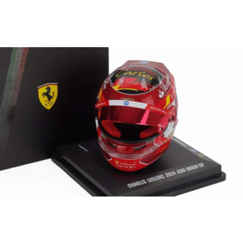 Modely áut a motoriek Model prilby 1:5 Charles Leclerc - SF Abu Dhabi 2024