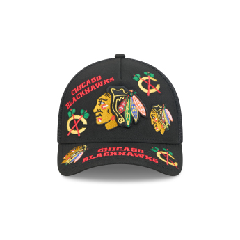 Chicago Blackhawks čiapka baseballová šiltovka NHL 9FORTY M-Crown A-Frame Trucker All Over