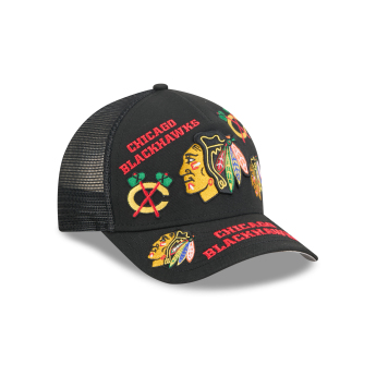 Chicago Blackhawks čiapka baseballová šiltovka NHL 9FORTY M-Crown A-Frame Trucker All Over