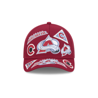 Colorado Avalanche čiapka baseballová šiltovka NHL 9FORTY M-Crown A-Frame Trucker All Over burgundy