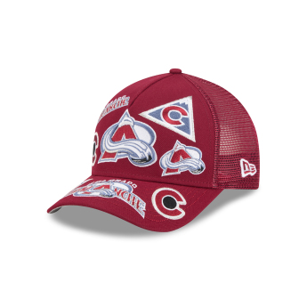 Colorado Avalanche čiapka baseballová šiltovka NHL 9FORTY M-Crown A-Frame Trucker All Over burgundy