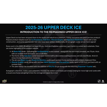 NHL boxy hokejové karty NHL 2025-26 Ice Hockey Hobby Box