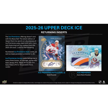 NHL boxy hokejové karty NHL 2025-26 Ice Hockey Hobby Box