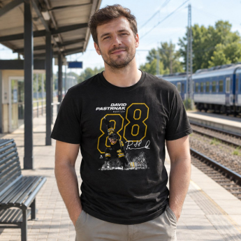Boston Bruins pánske tričko David Pastrnak #88 OUTLINE 500 Level