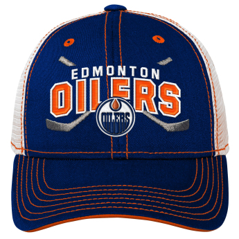 Edmonton Oilers detská čiapka baseballová šiltovka Lockup Meshback Adjustable