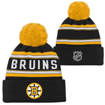 Boston Bruins detská zimná čiapka Jacquard Cuffed Knit With Pom