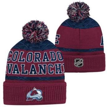 Colorado Avalanche detská zimná čiapka Puck Pattern Cuffed Pom