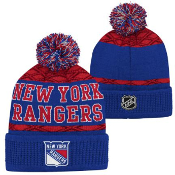 New York Rangers detská zimná čiapka Puck Pattern Cuffed Pom