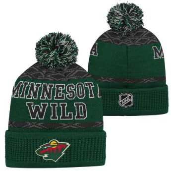 Minnesota Wild detská zimná čiapka Puck Pattern Cuffed Pom
