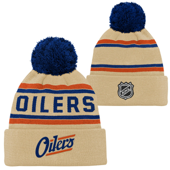 Edmonton Oilers detská zimná čiapka NHL 3Rd Jersey Jacquard Cuff Pom