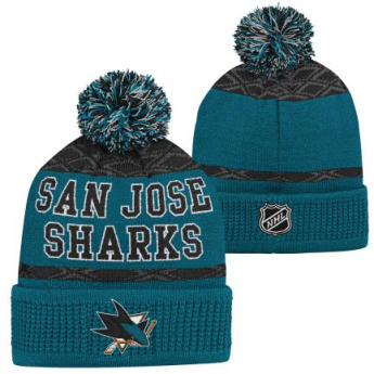 San Jose Sharks detská zimná čiapka Puck Pattern Cuffed Pom
