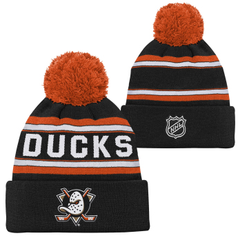 Anaheim Ducks detská zimná čiapka Jacquard Cuffed Knit With Pomeee
