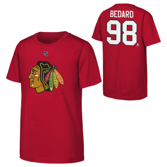 Chicago Blackhawks detské tričko NHL Flat Name & Number Short Sleeve Cotton