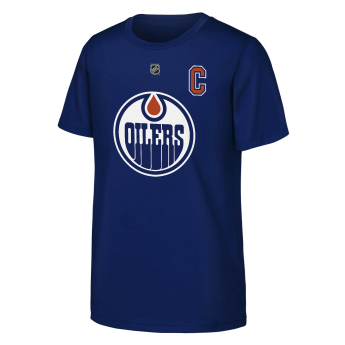 Edmonton Oilers detské tričko NHL Flat Captains Name & Number Short Sleeve Cotton