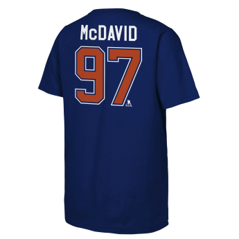 Edmonton Oilers detské tričko NHL Flat Captains Name & Number Short Sleeve Cotton