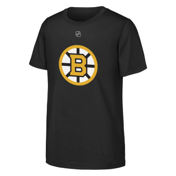 Boston Bruins detské tričko David Pastrnak #88 NHL Flat Name & Number Short Sleeve Cotton