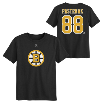 Boston Bruins detské tričko NHL Flat Name & Number Short Sleeve Cotton