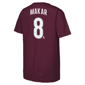 Colorado Avalanche detské tričko NHL Flat Name & Number Short Sleeve Cotton